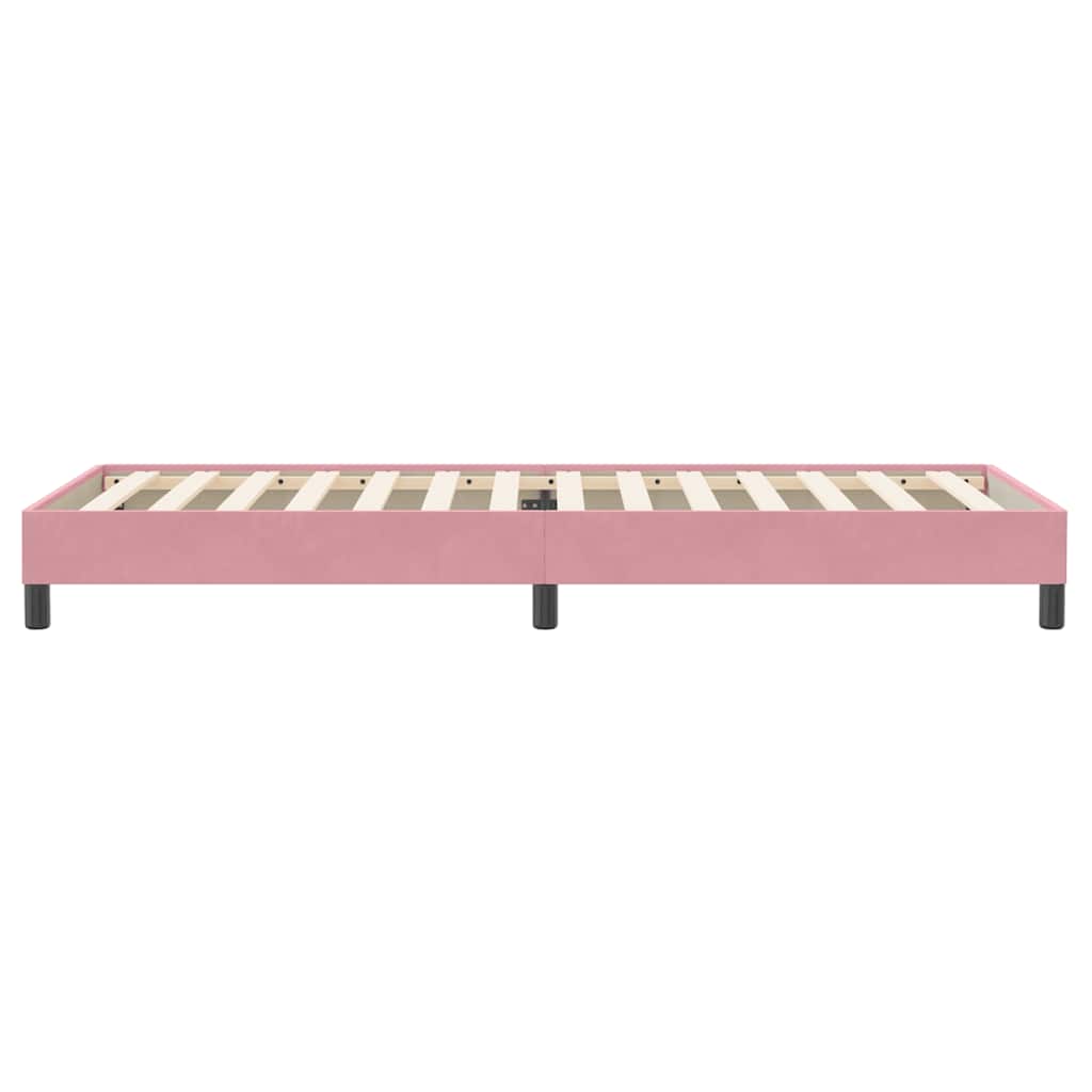 Box spring krevet bez madracem ružičasti 80 x 220 cm baršunasti