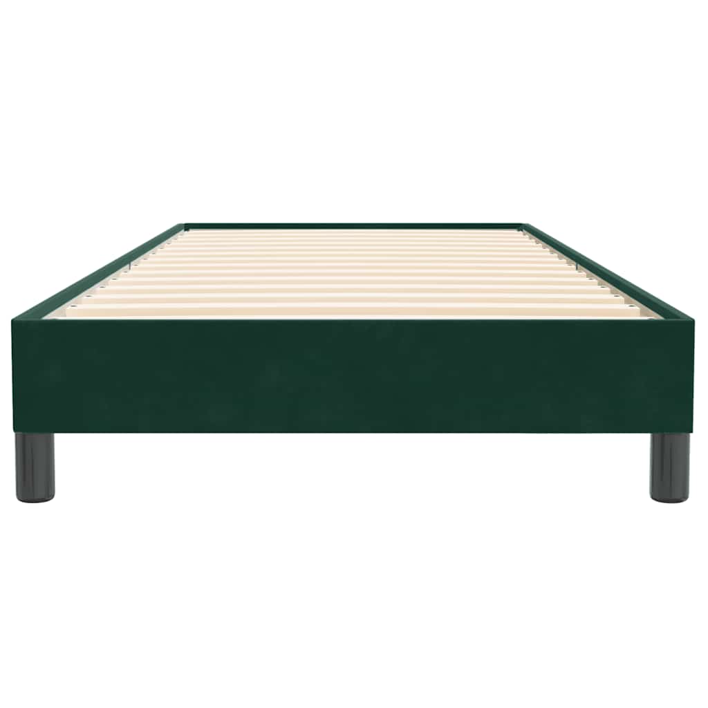 Box Spring krevet bez madracem tamnozeleni 90x220 cm baršun