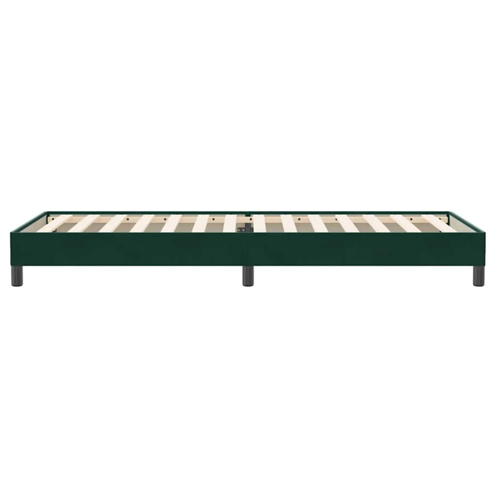 Box Spring krevet bez madracem tamnozeleni 90x220 cm baršun