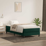 Box Spring krevet bez madracem tamnozeleni 90x220 cm baršun