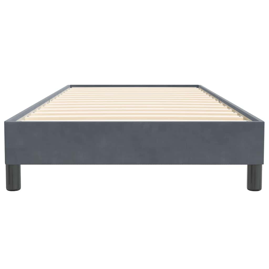 Box Spring krevet bez madracem tamno sivi 100x220 cm baršun