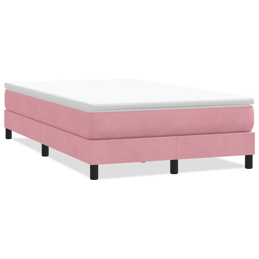 Box Spring krevet bez madracem ružičasti 120x220 cm samt