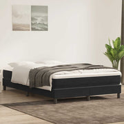 Box Spring krevet bez madracem crni 140x220 cm samt