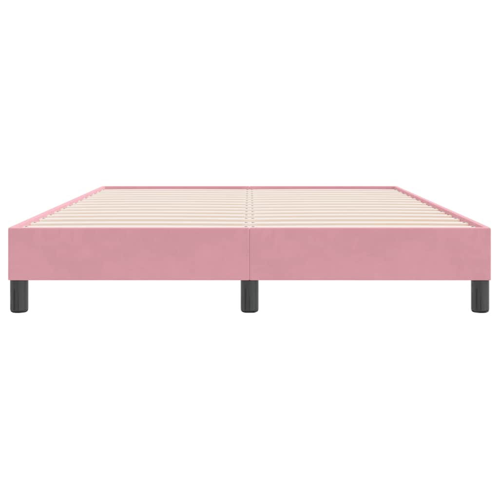 Box Spring krevet bez madracem ružičasti 140x220 cm baršun