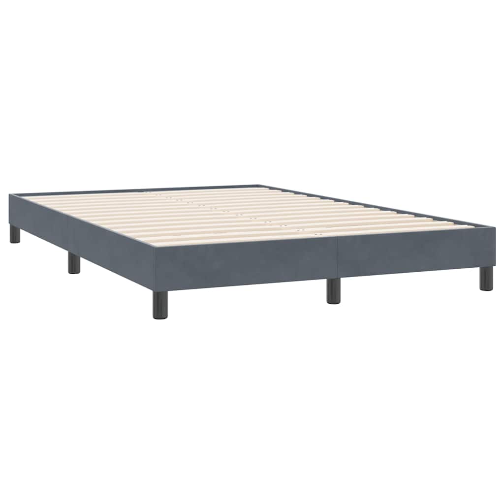 Box Spring krevet bez madracem tamno sivi 160x220 cm baršun