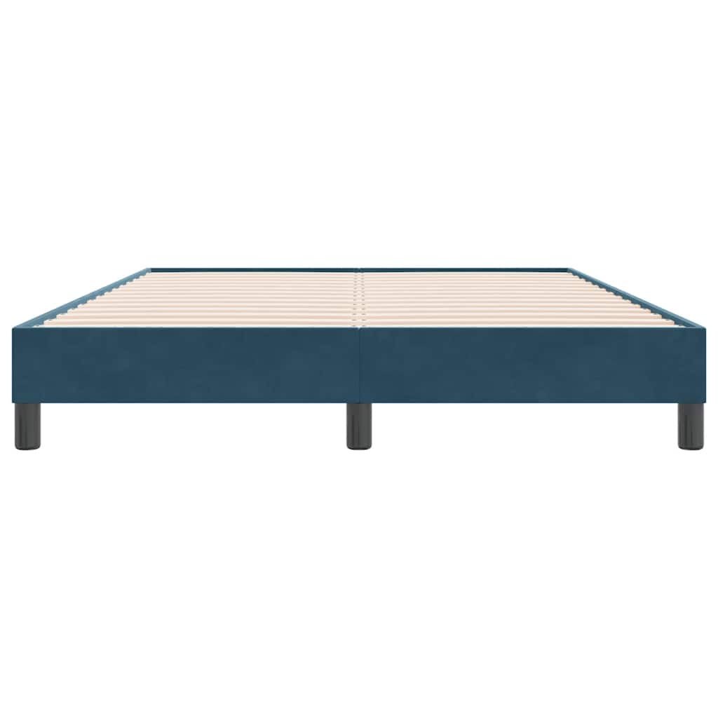 Box Spring krevet bez madracem tamnoplavi 160x220 cm samt