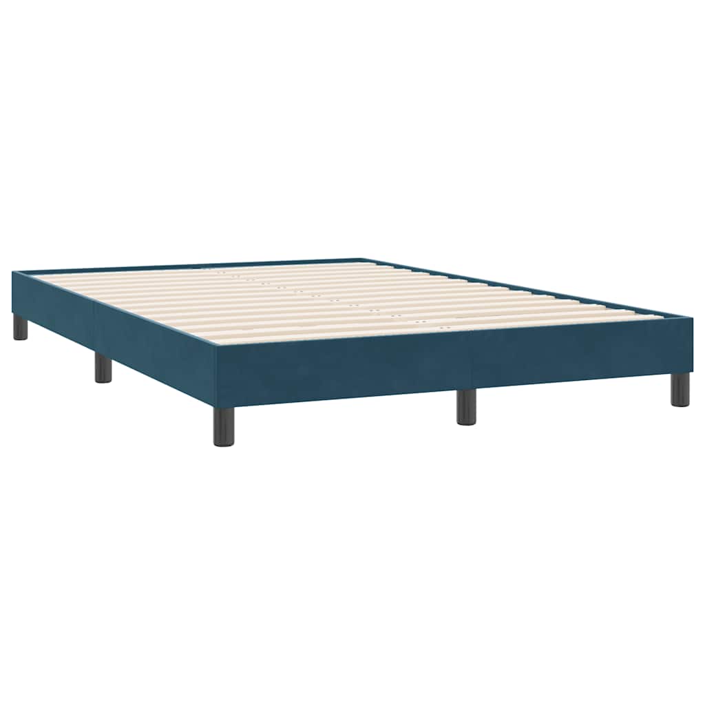 Box Spring krevet bez madracem tamnoplavi 160x220 cm samt