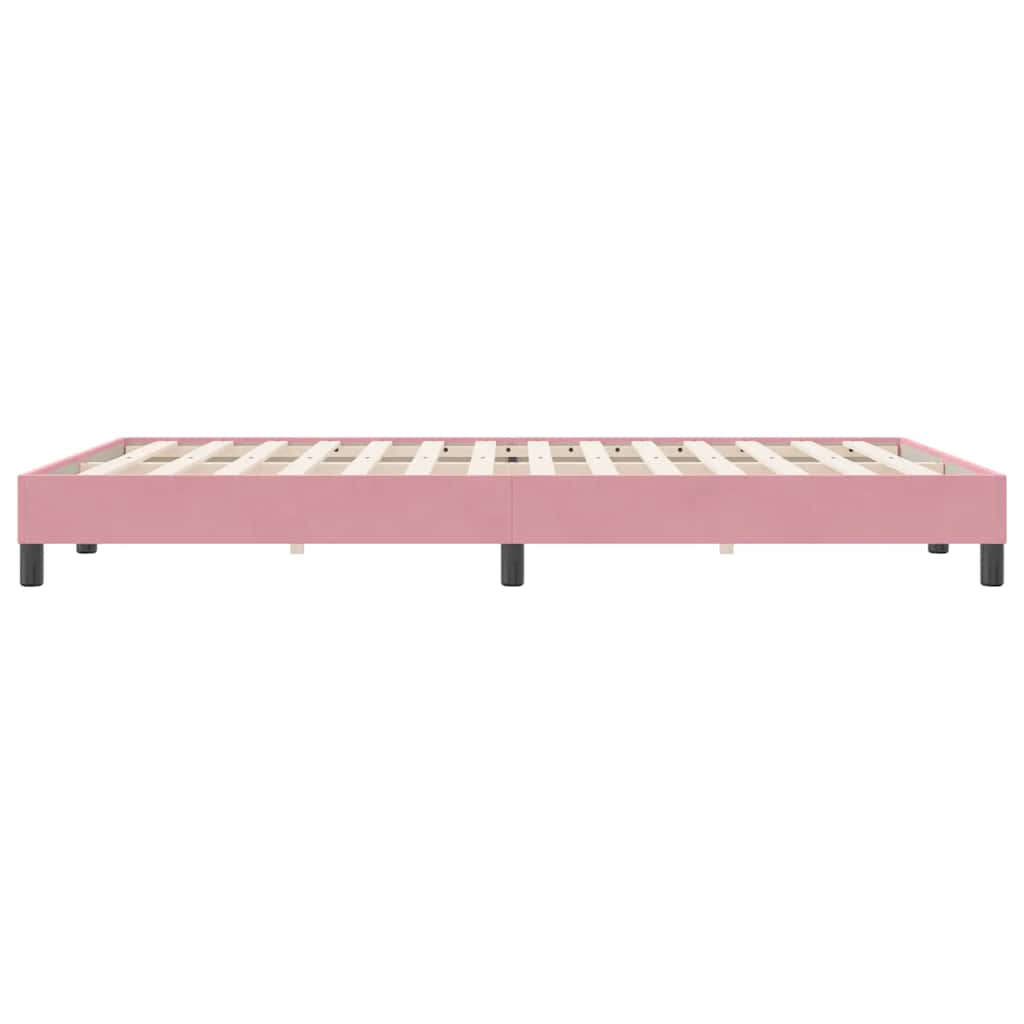 Box Spring krevet bez madracem ružičasti 160x220 cm baršun