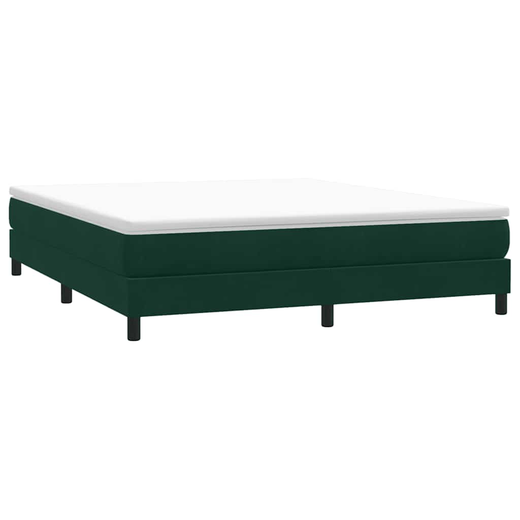 Krevet s boxspring oprugama bez madraca tamnozeleni 180x220 cm baršun