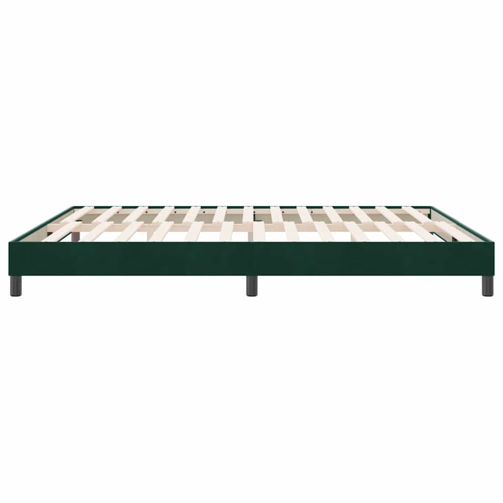 Krevet s boxspring oprugama bez madraca tamnozeleni 180x220 cm baršun
