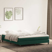 Krevet s boxspring oprugama bez madraca tamnozeleni 180x220 cm baršun