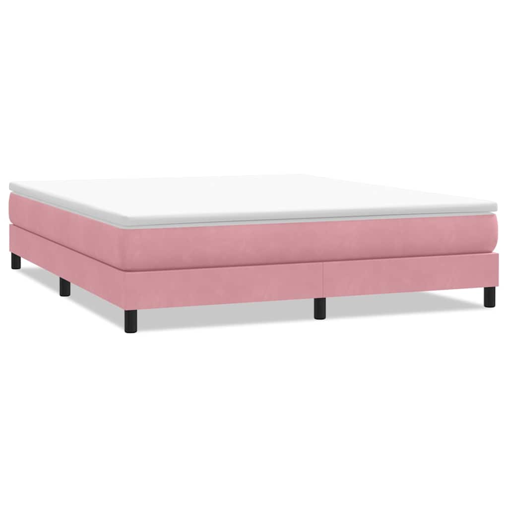 Box Spring krevet bez madracem ružičasti 180x220 cm baršun