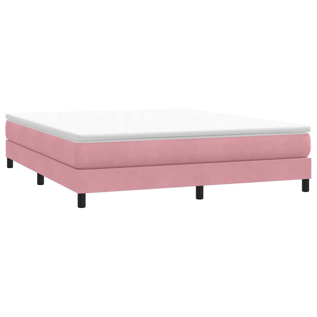 Box Spring krevet bez madracem ružičasti 180x220 cm baršun