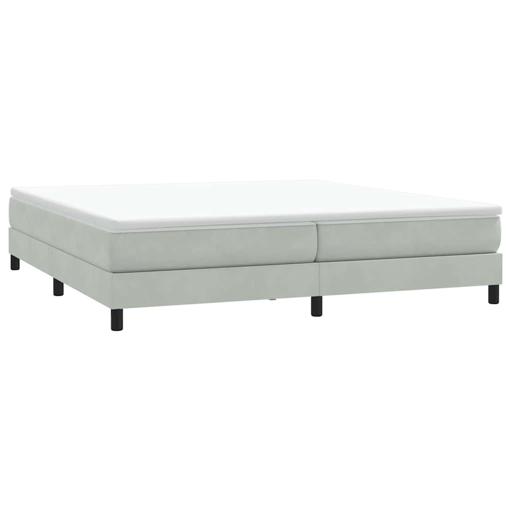 Box Spring krevet bez madracem svijetlo sivi 200x220 cm baršun