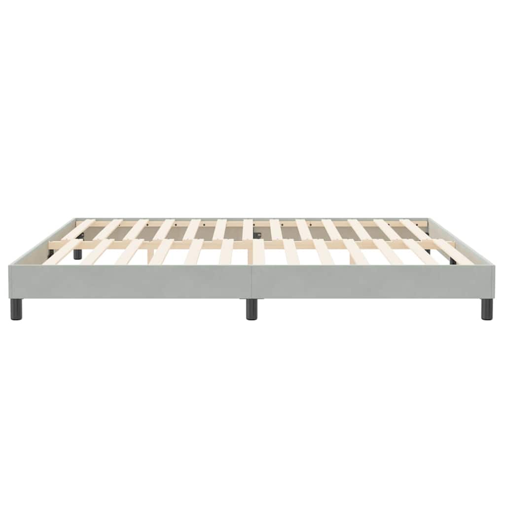 Box Spring krevet bez madracem svijetlo sivi 200x220 cm baršun