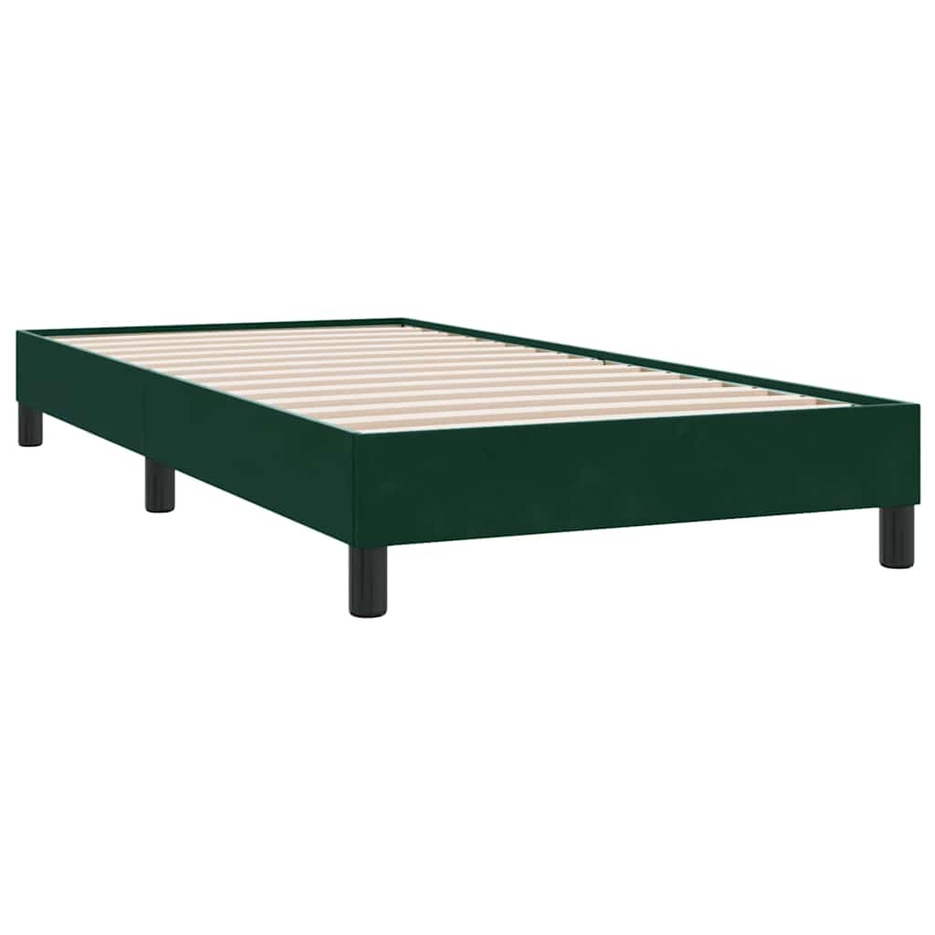 Box Spring krevet bez madracem tamnozeleni 200x220 cm baršun