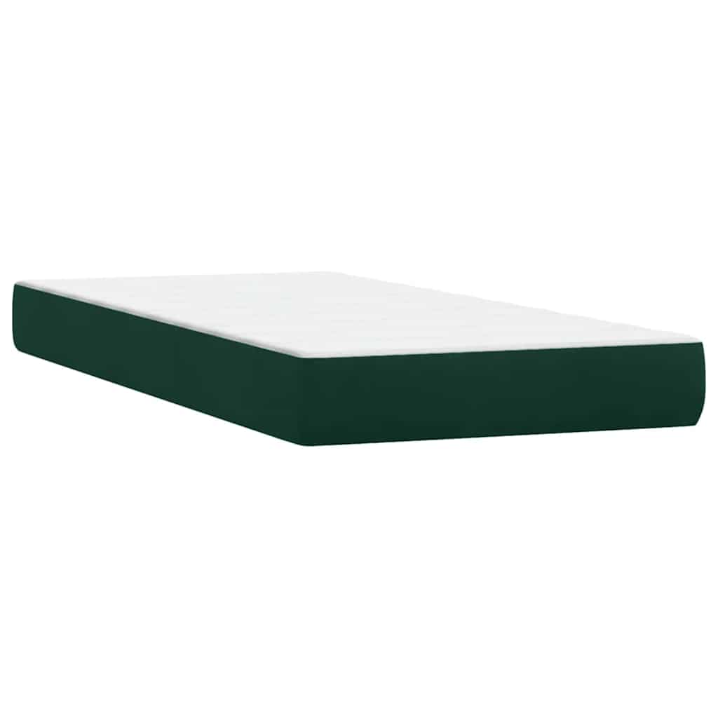 Box Spring krevet bez madracem tamnozeleni 200x220 cm baršun