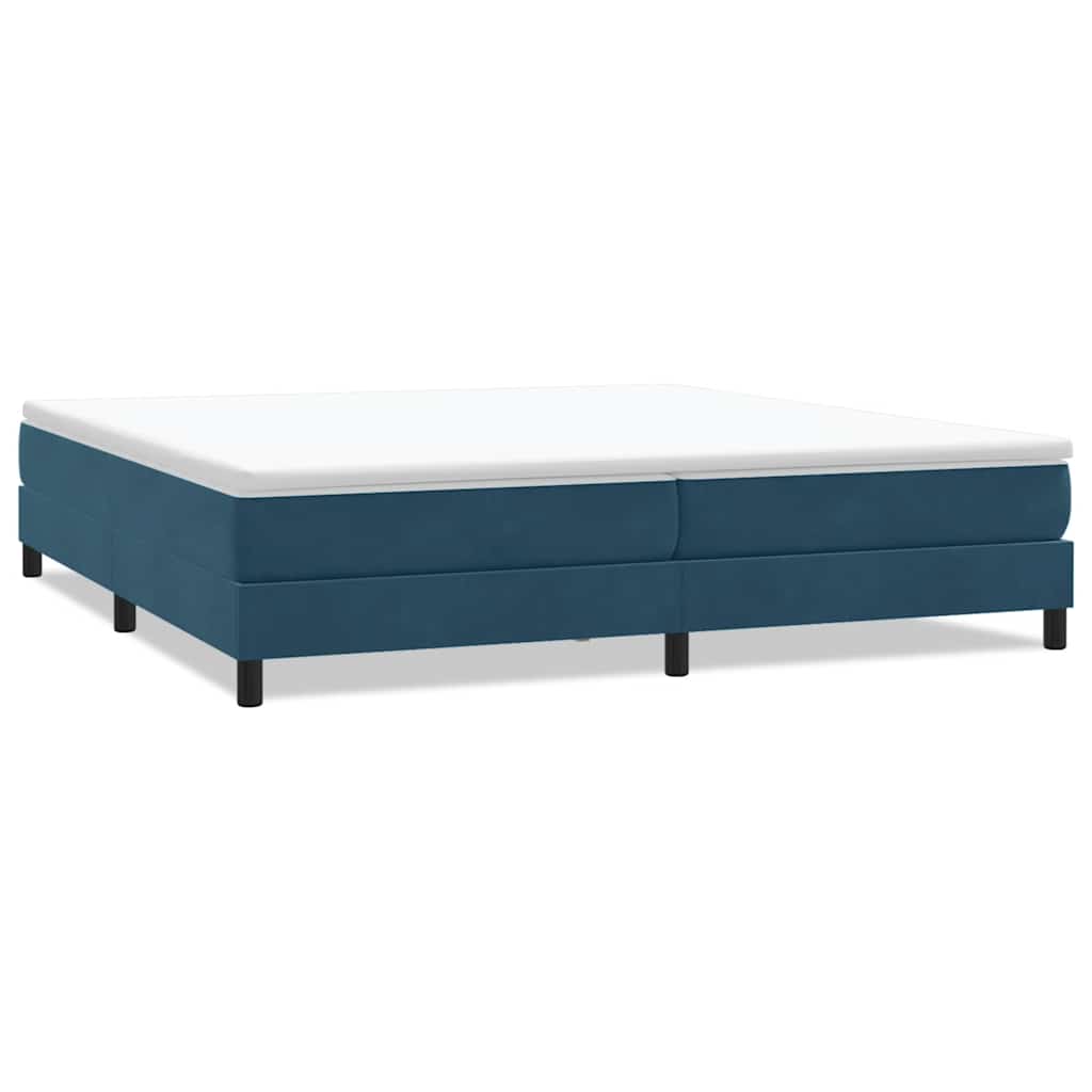 Box Spring krevet bez madracem tamnoplavi 200x220 cm baršun