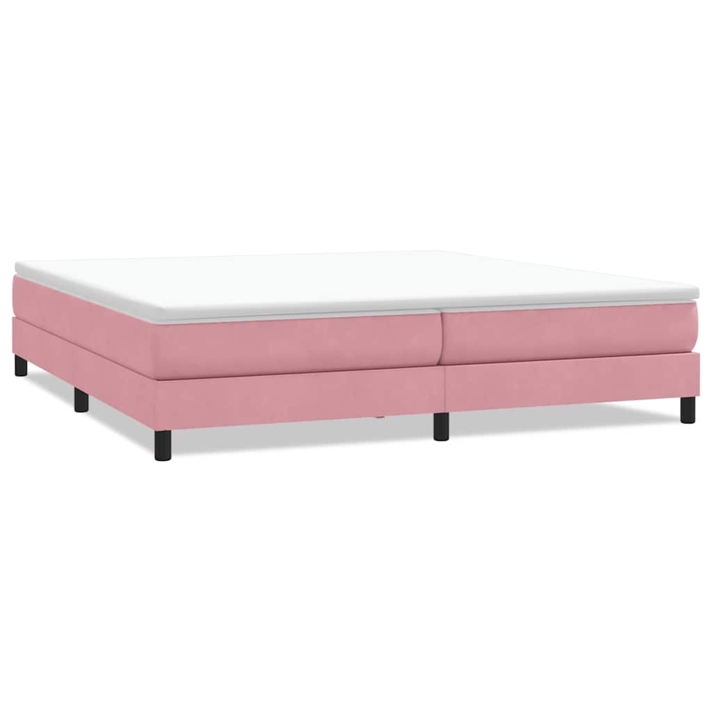 Box Spring krevet bez madracem ružičasti 200x220 cm baršun
