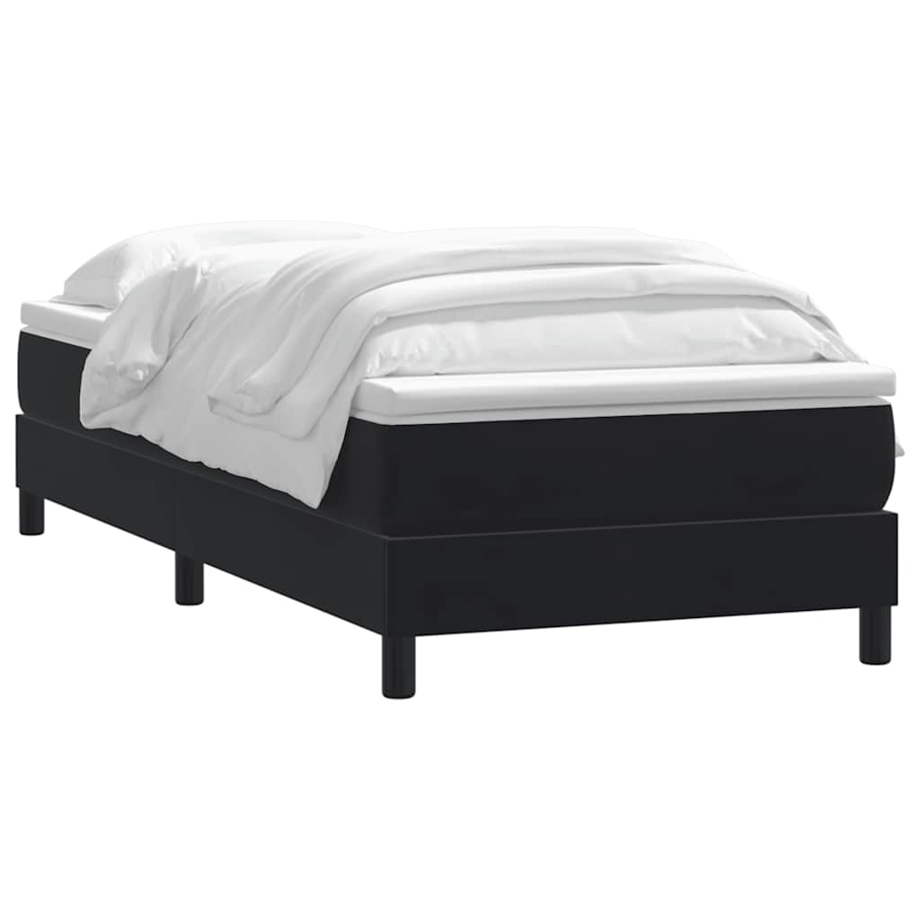 Box spring krevet s madracem crni 80 x 220 cm baršunasti