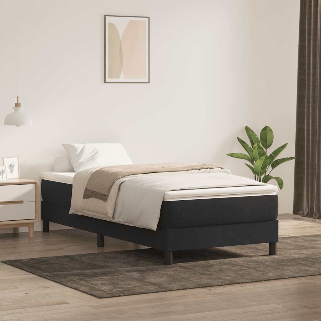 Box spring krevet s madracem crni 80 x 220 cm baršunasti