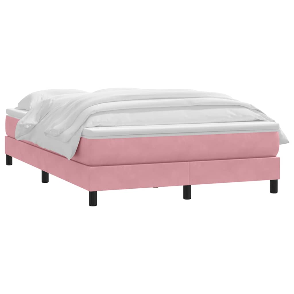 Box Spring krevet s madracem ružičasti 160x220 cm baršun