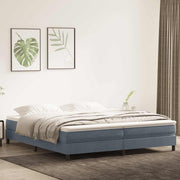 Box spring krevet s madracem tamnosivi 180x220 cm baršunasti