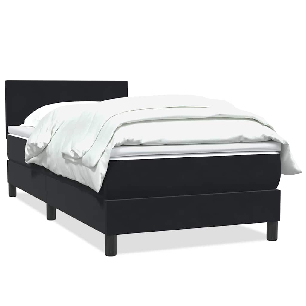 Box spring krevet s madracem crni 80 x 220 cm baršunasti