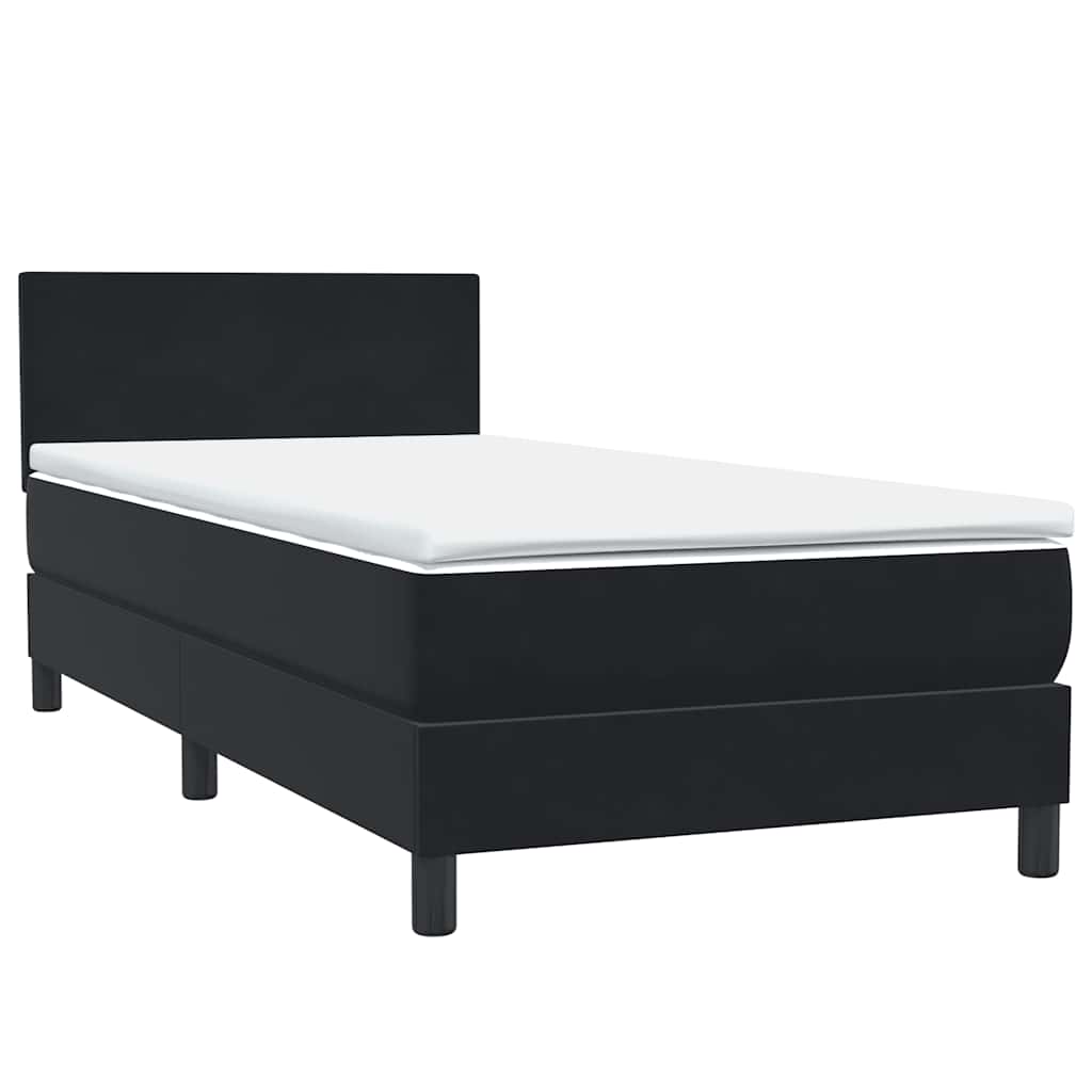 Box spring krevet s madracem crni 80 x 220 cm baršunasti
