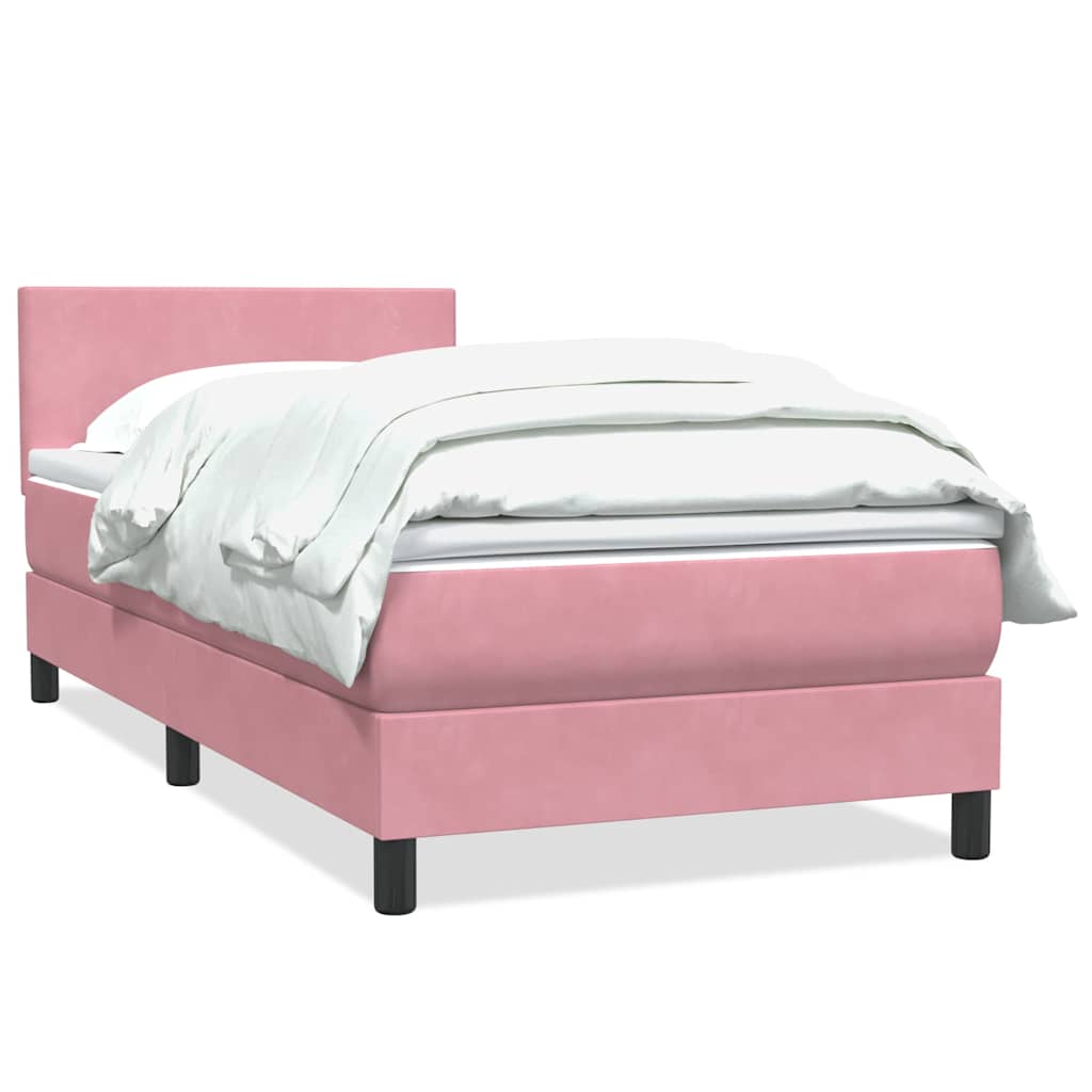 Box spring krevet s madracem ružičasti 80 x 220 cm baršunasti