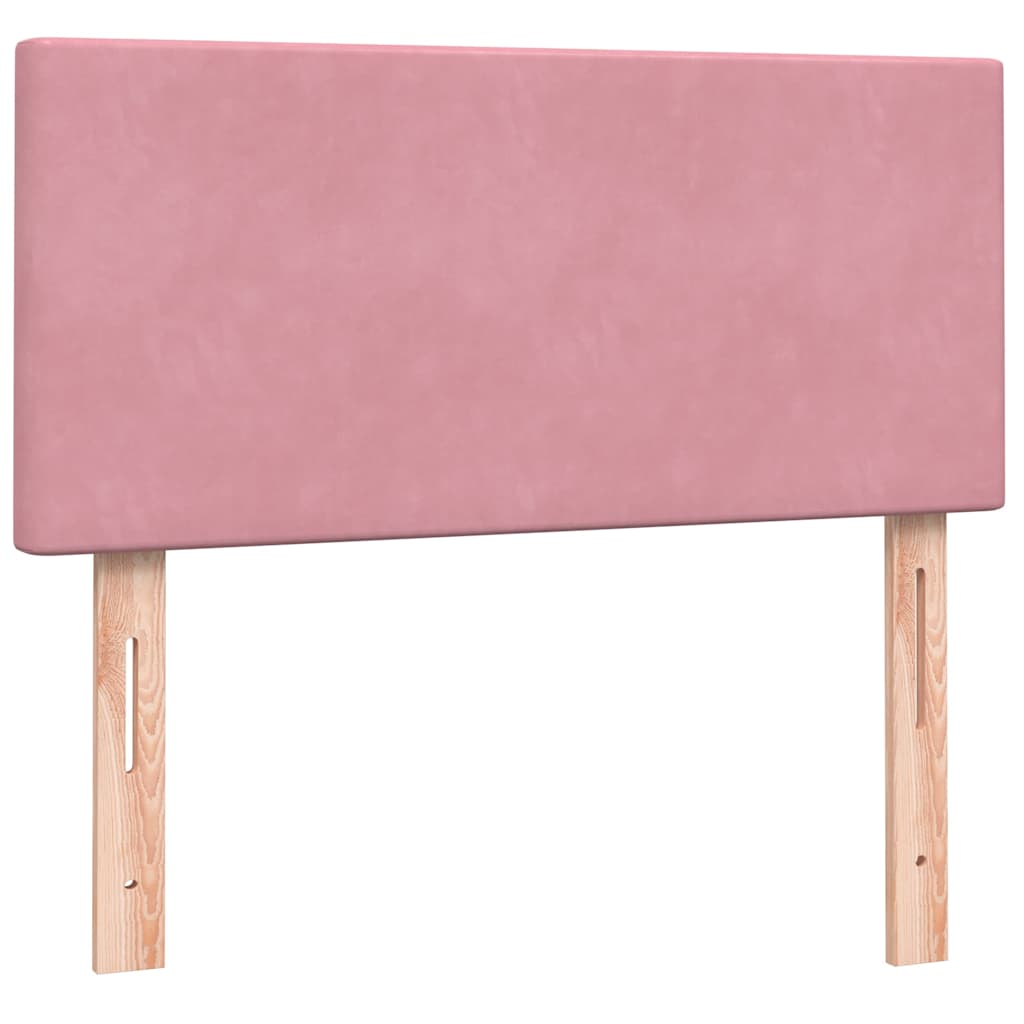 Box spring krevet s madracem ružičasti 80 x 220 cm baršunasti