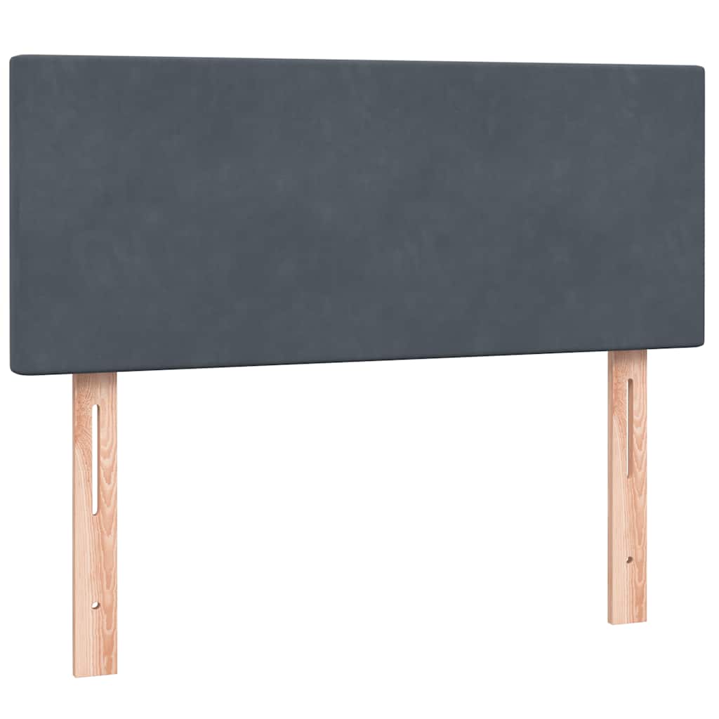 Box Spring krevet s madracem tamno sivi 120x220 cm baršun