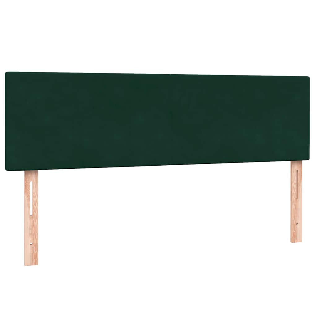Box Spring krevet s madracem tamno zeleni 160x220 cm baršun