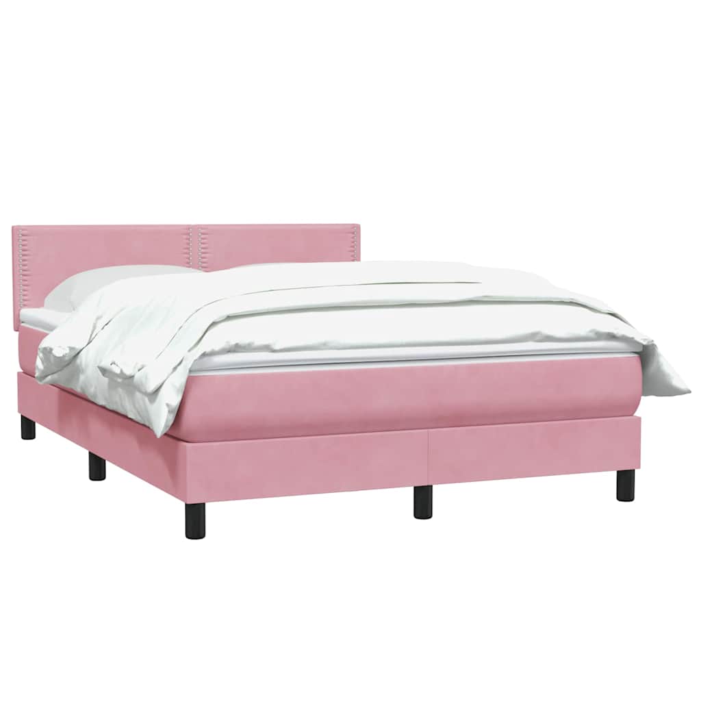 Box Spring krevet s madracem ružičasti 160x220 cm baršun