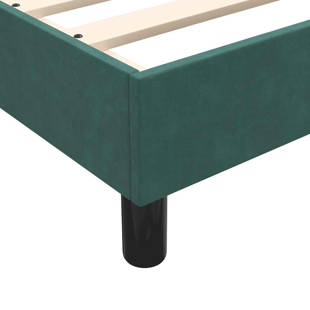 Box Spring krevet s madracem tamno zeleni 180x220 cm baršun