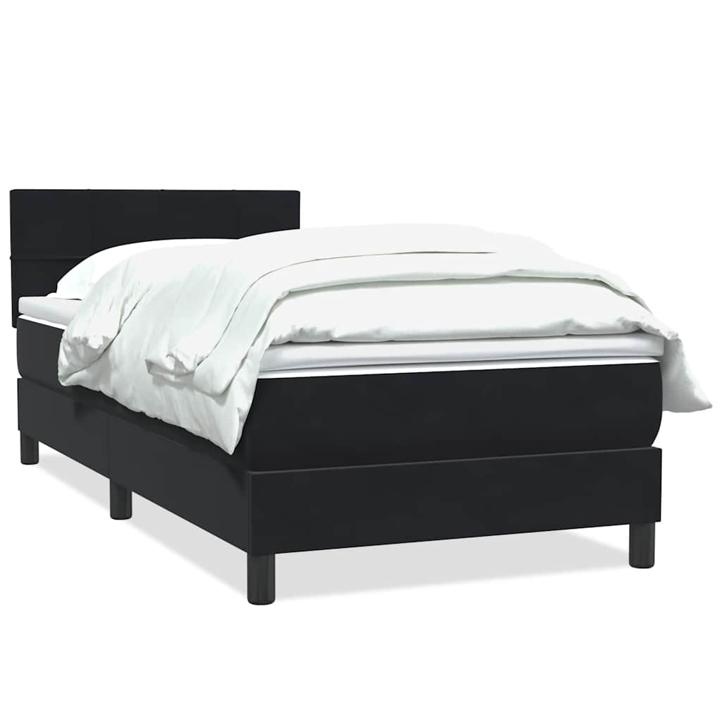 Box spring krevet s madracem crni 80 x 220 cm baršunasti