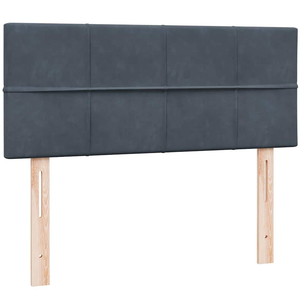 Box Spring krevet s madracem tamno sivi 120x220 cm baršun