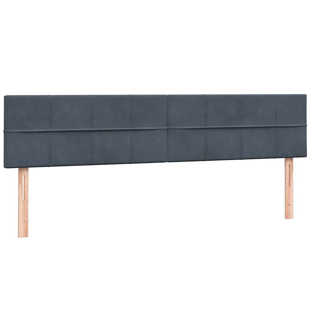 Box spring krevet s madracem tamnosivi 180x220 cm baršunasti