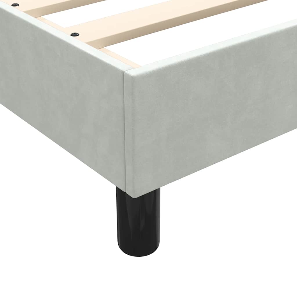 Box Spring krevet s madracem svijetlo sivi 80x210 cm baršun