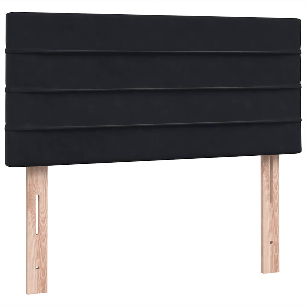 Box spring krevet s madracem crni 90x210 cm baršunasti