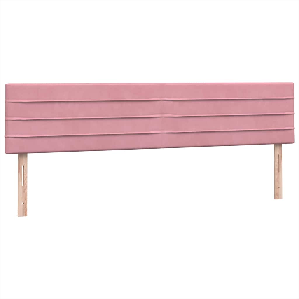 Krevet s oprugama i madracem ružičasti 180x210 cm baršunasti