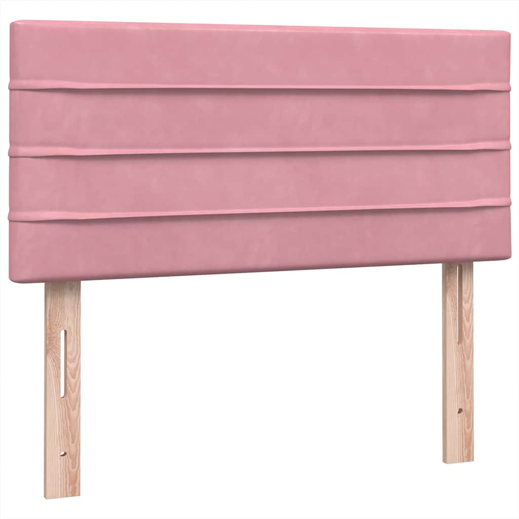 Box spring krevet s madracem ružičasti 80 x 220 cm baršunasti