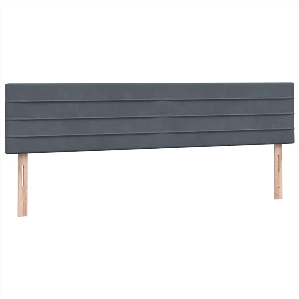 Box spring krevet s madracem tamnosivi 180x220 cm baršunasti