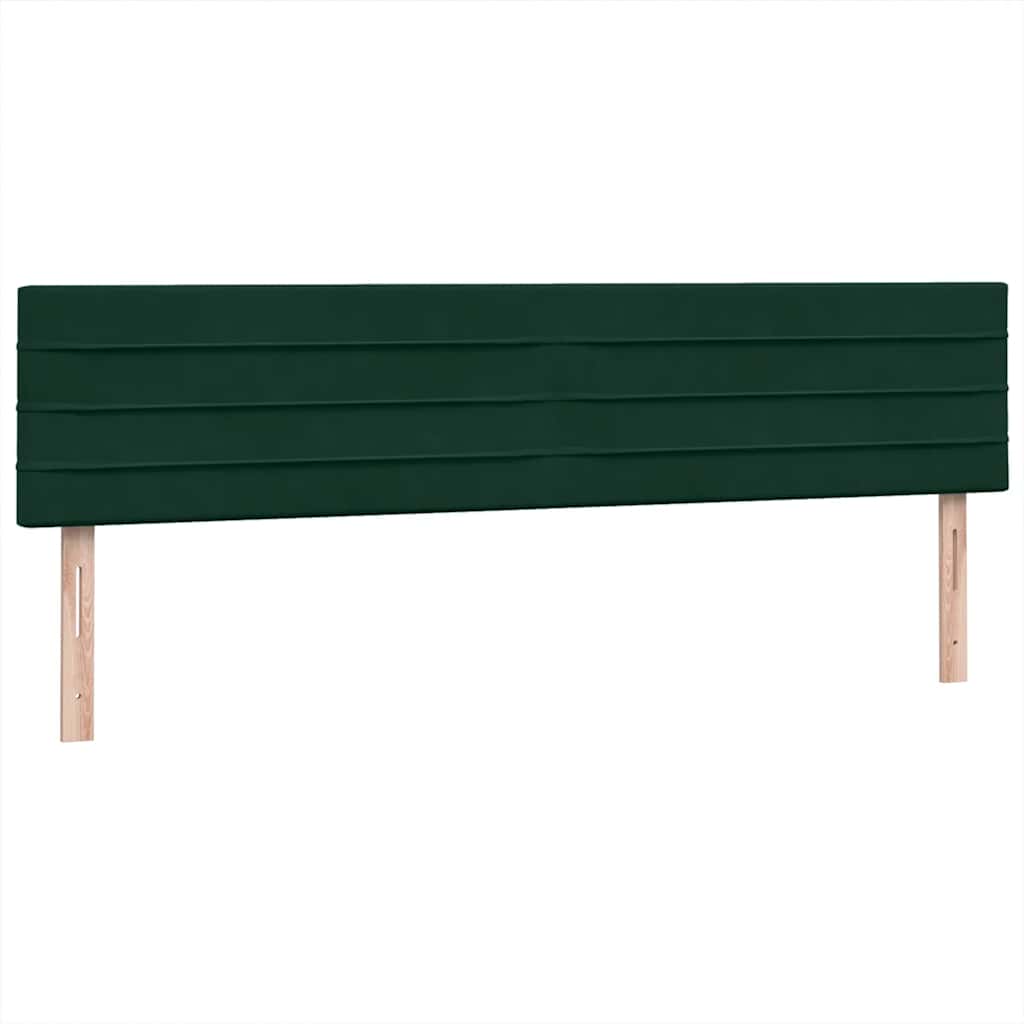 Box Spring krevet s madracem tamno zeleni 180x220 cm baršun