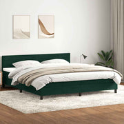 Box Spring krevet s madracem tamno zeleni 180x220 cm baršun