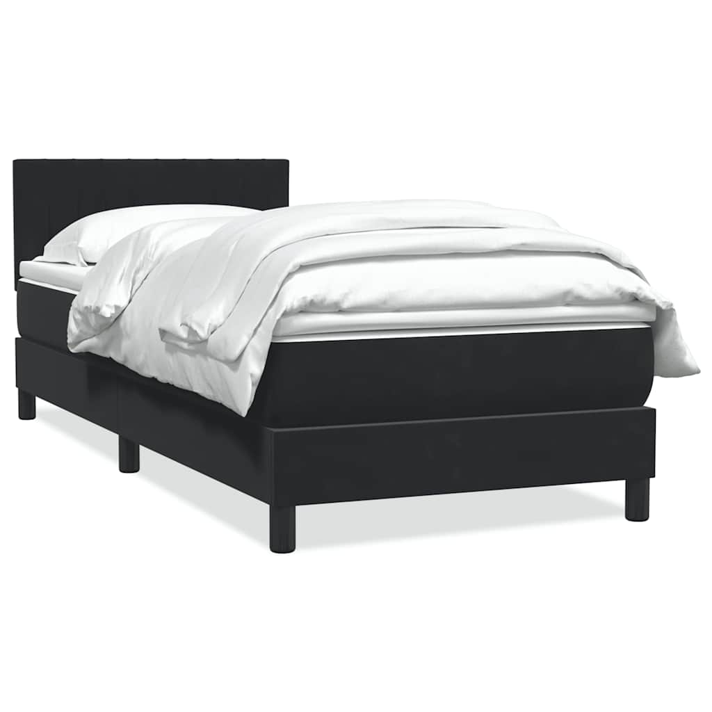 Box spring krevet s madracem crni 90x210 cm baršunasti