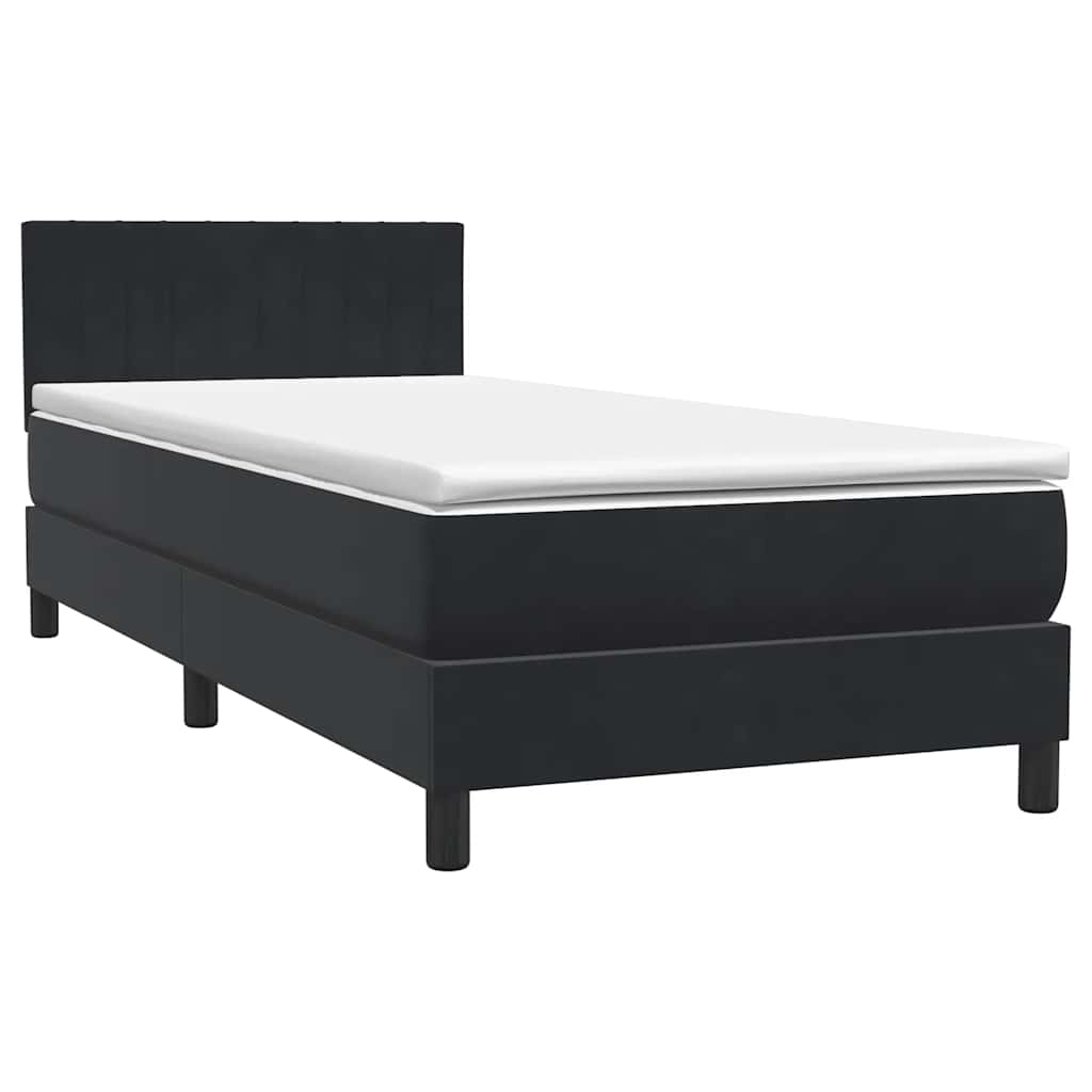 Box spring krevet s madracem crni 80 x 220 cm baršunasti