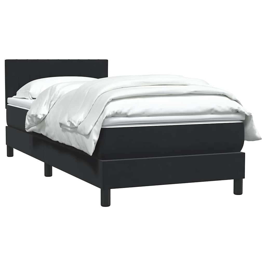 Box spring krevet s madracem crni 80 x 220 cm baršunasti