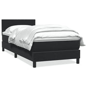 Box spring krevet s madracem crni 80 x 220 cm baršunasti