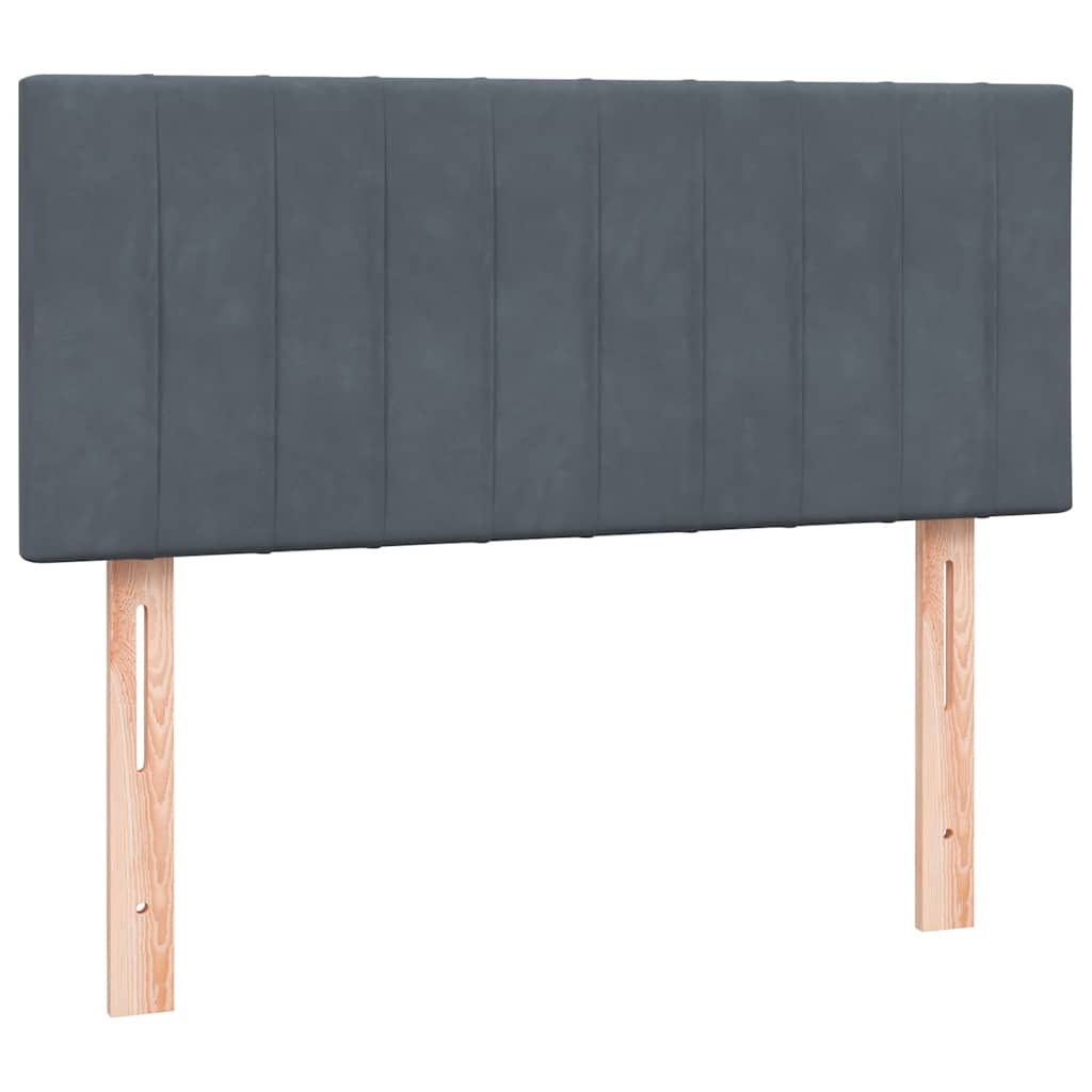Box Spring krevet s madracem tamno sivi 120x220 cm baršun
